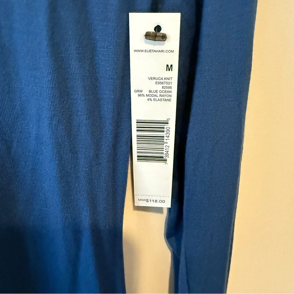 Elie Tahari Deep Blue Blouse - Picture 4 of 5